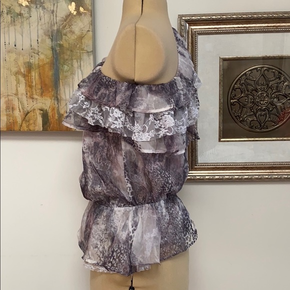 Guess Single Shoulder Top Like New, Small - Picture 2 of 4